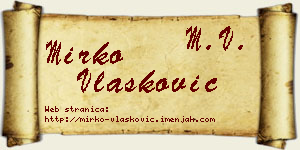 Mirko Vlašković vizit kartica